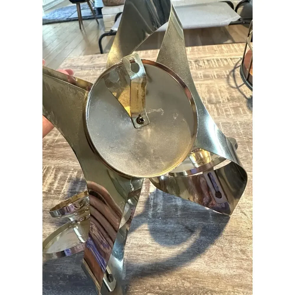 VGT Mascot Double Wall Mounted Goldtone MCM Brutalist Hollywood Regency